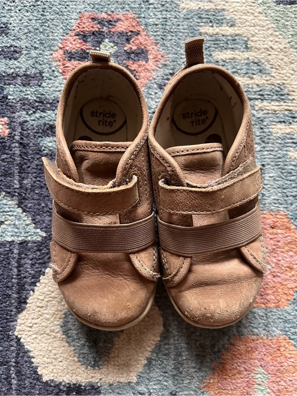 Stride Rite Brown Kids Leather Strap Shoes size 7.5